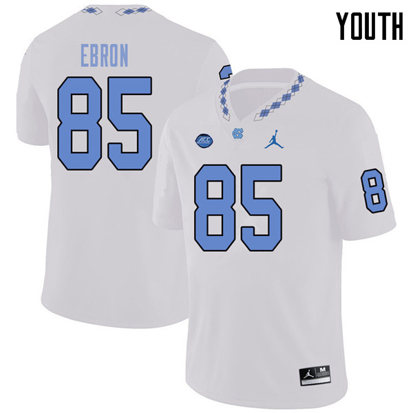 Jordan Brand Youth #85 Eric Ebron North Carolina Tar Heels College Football Jerseys Sale-White